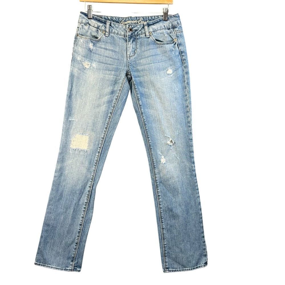 Sz 4R vintage low rise y2k American Eagle 77 Straight Denim Jeans  ae77